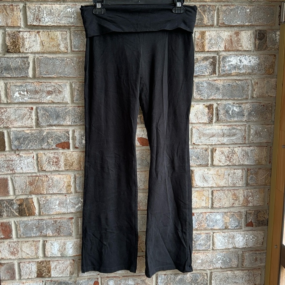 Pink by Victoria’s Secret black pants. Fold down waist